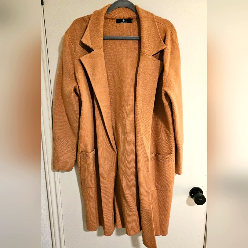 Tan Longline Coat